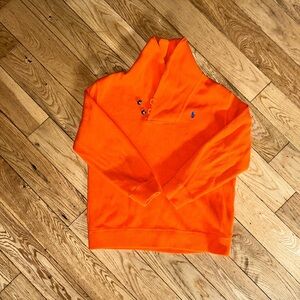 Polo Ralph Lauren orange fleece sweater